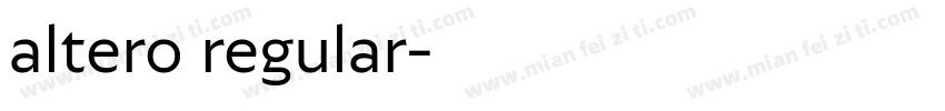 altero regular字体转换